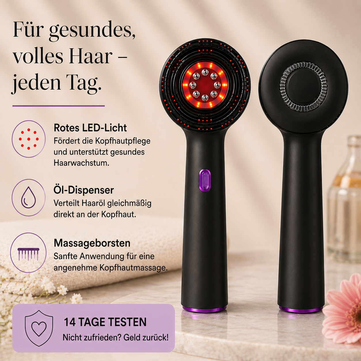 GlowBrush – Sichtbar volleres Haar in nur wenigen Minuten täglich